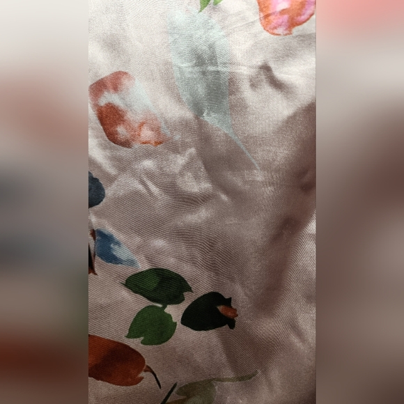 SHEIN Floral Draped Crisscross Tie Back Satin Cami Dress. Size: Small - Picture 8 of 12